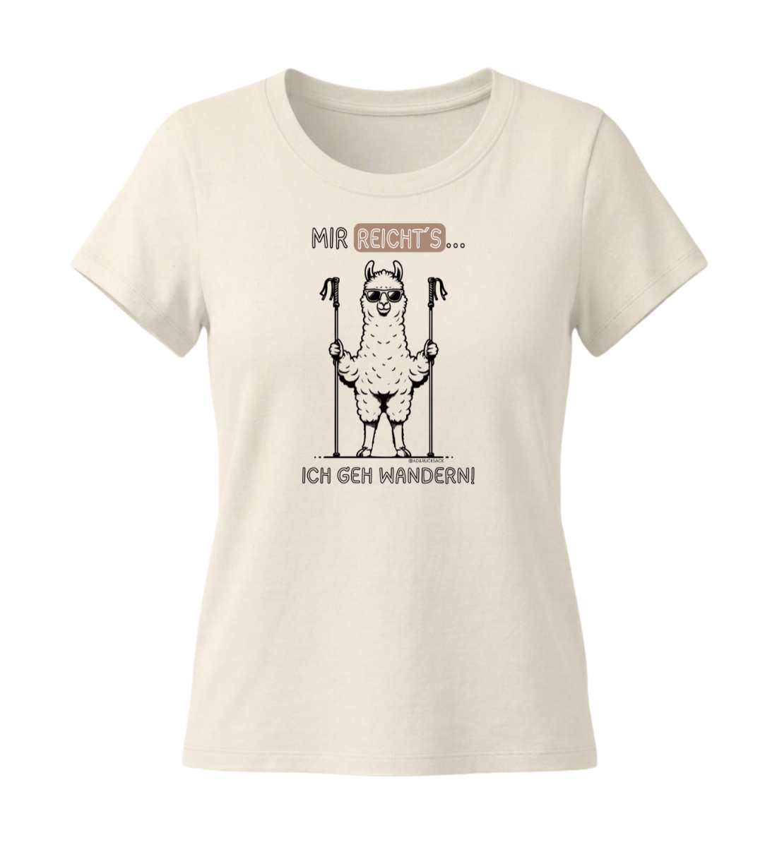 Mir reichts ich geh wandern | Damen Premium Organic T-Shirt (Fitted) in Natural Raw von Rad&Rucksack