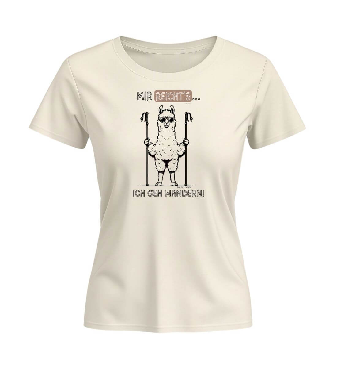 Mir reichts ich geh wandern | Damen Premium Organic T-Shirt (Fitted) in Natural Raw von Rad&Rucksack
