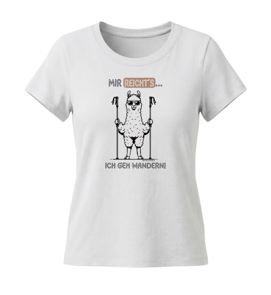 Mir reichts ich geh wandern | Damen Premium Organic T-Shirt (Fitted) in White von Rad&Rucksack