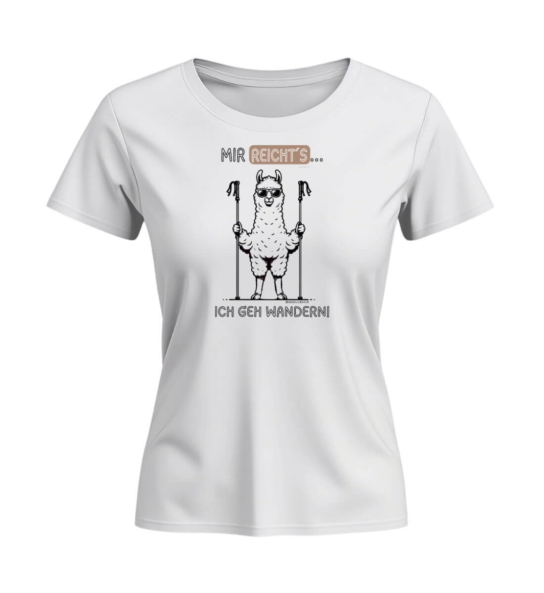 Mir reichts ich geh wandern | Damen Premium Organic T-Shirt (Fitted) in White von Rad&Rucksack