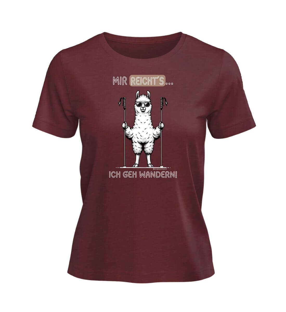 Mir reichts ich geh wandern | Damen Premium Organic T-Shirt in Burgundy von Rad&Rucksack