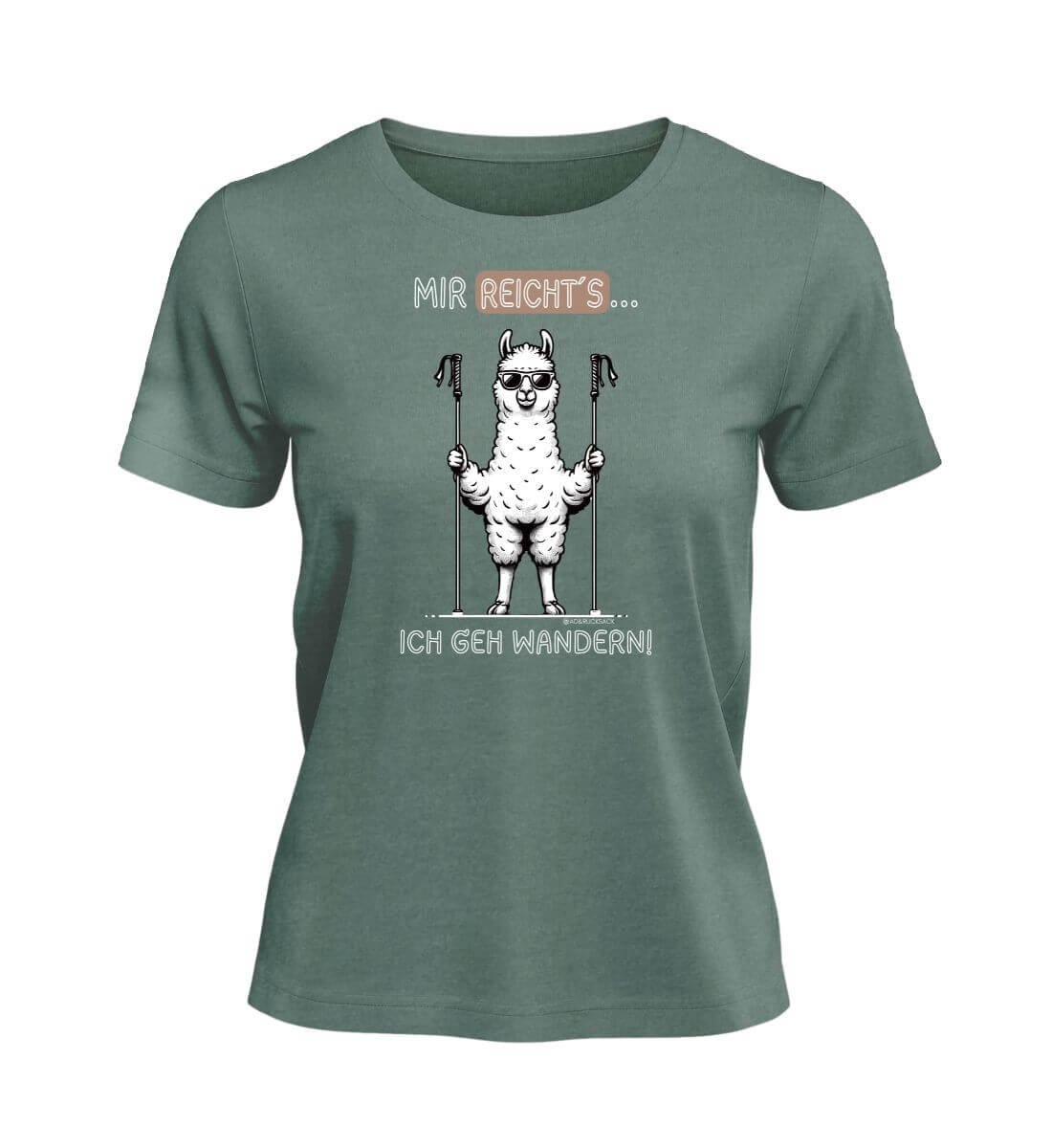 Mir reichts ich geh wandern | Damen Premium Organic T-Shirt in Green Bay von Rad&Rucksack
