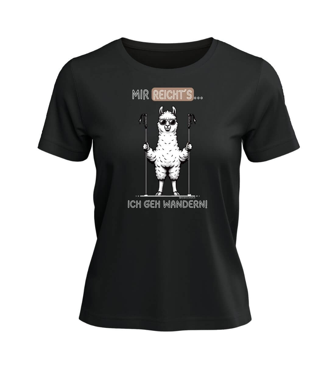 Mir reichts ich geh wandern | Damen Premium Organic T-Shirt in Schwarz von Rad&Rucksack