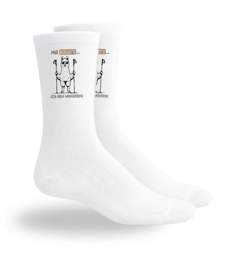 Mir Reichts Ich Geh Wandern Sportsocken – Modelbild (atmungsaktives Mesh-Fußbett) von Rad&Rucksack