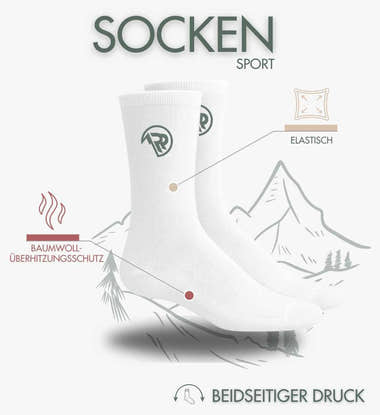 Wandersocken Lustig „Mir reichts ich geh wandern“ – Detailaufnahme (atmungsaktives Mesh-Fußbett) von Rad&Rucksack