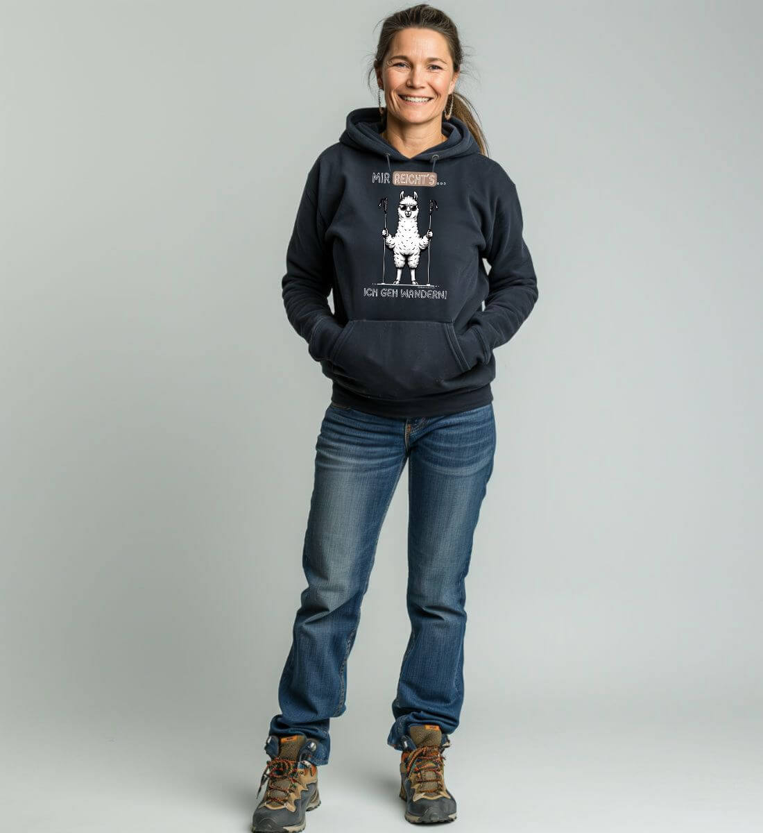 Mir reichts ich geh wandern | Unisex Organic Hoodie von Rad&Rucksack - weitere Modelansicht 2