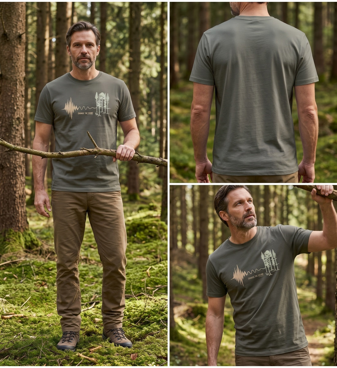Modelbild - Change the Sound | Herren Premium Organic T-Shirt von Rad&Rucksack