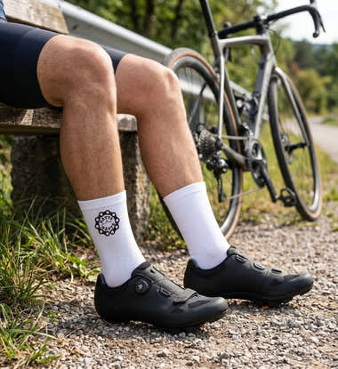 Hätte Hätte Wandersocken in Weiß – Motiv- & Print-Ansicht (atmungsaktives Mesh-Fußbett) von Rad&Rucksack