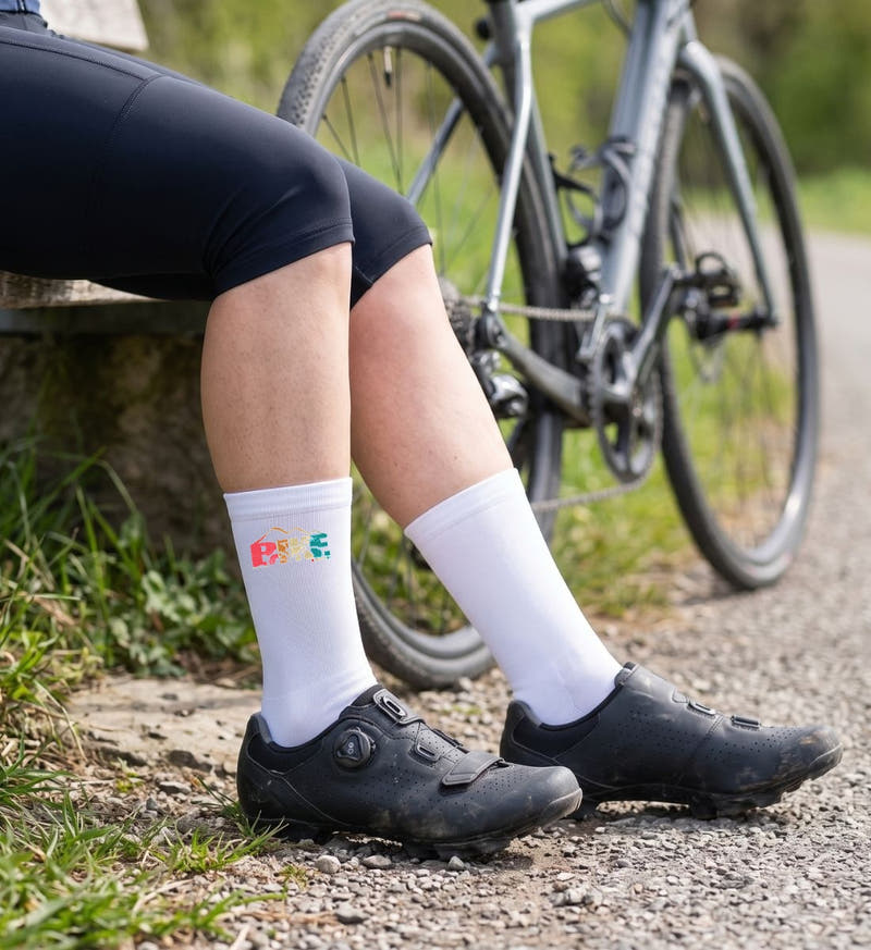 Modelbild Socken Weiß - Rennrad Love | Sport Socken