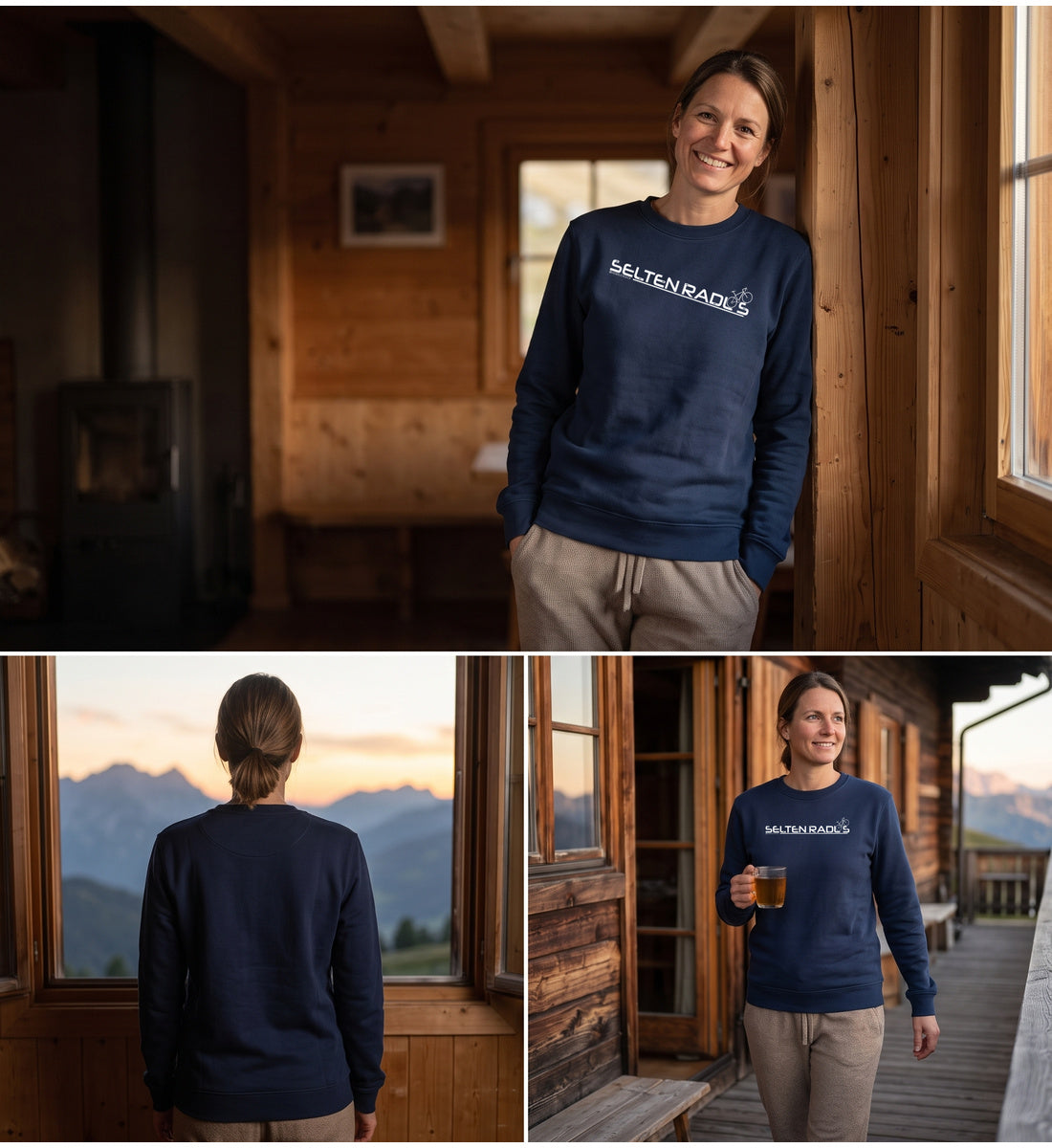 Modelbild French Navy - Selten-Radlos | Unisex Organic Pullover von Rad&Rucksack