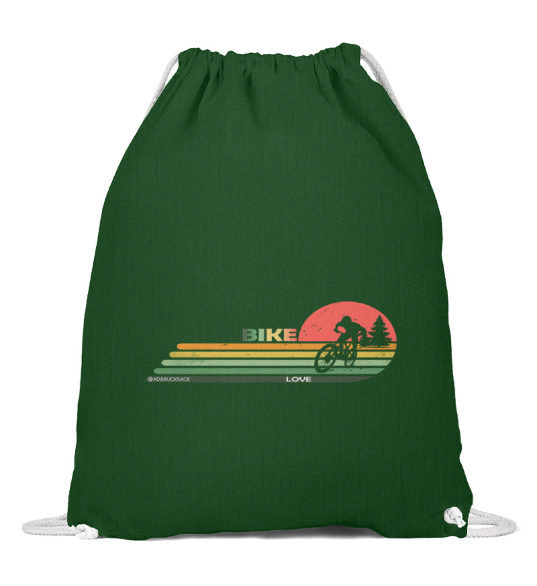 Mountain Bike | Baumwoll Gymsac in Dunkelgrün von Rad&Rucksack