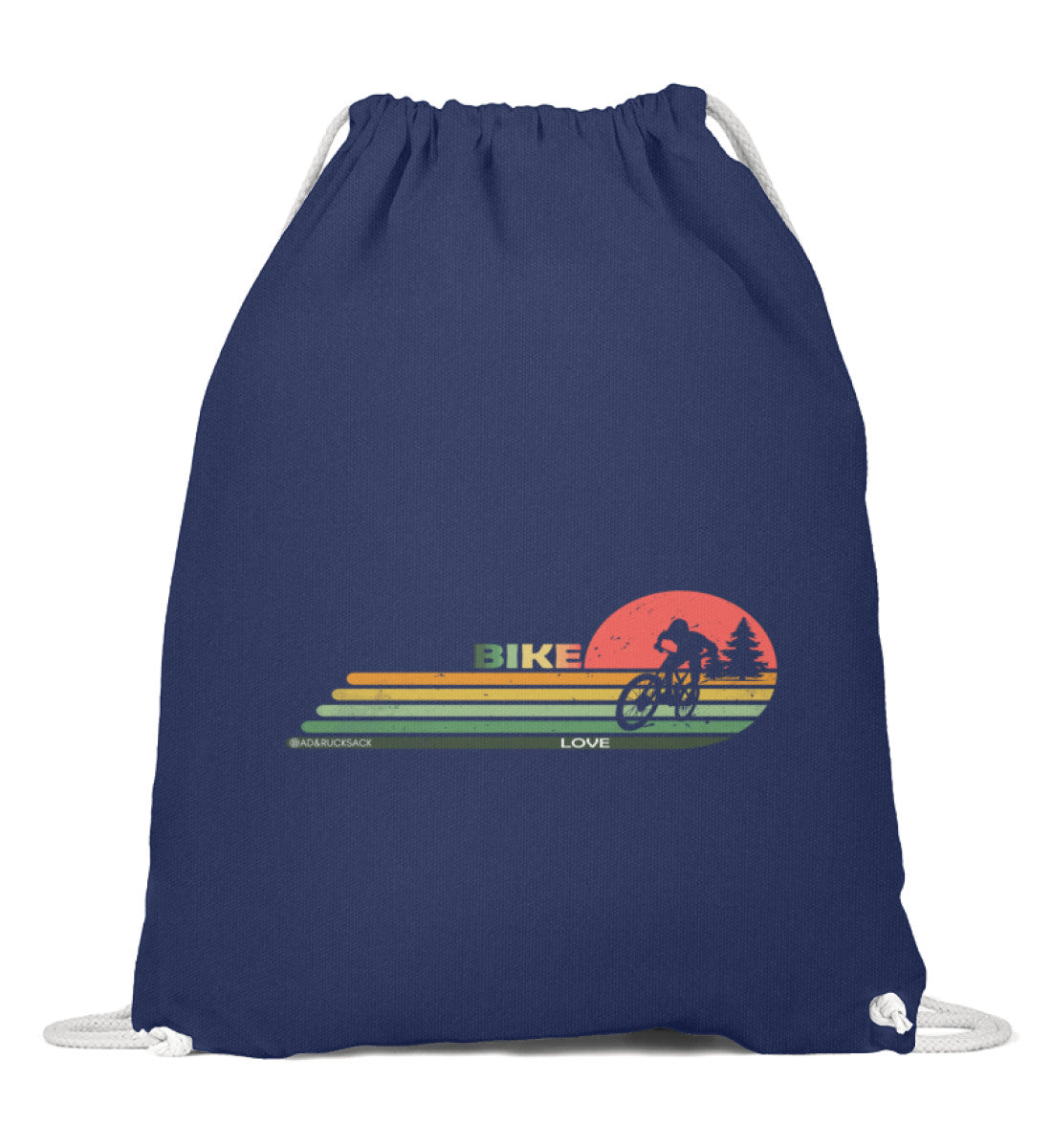 Mountain Bike | Baumwoll Gymsac in French Navy von Rad&Rucksack