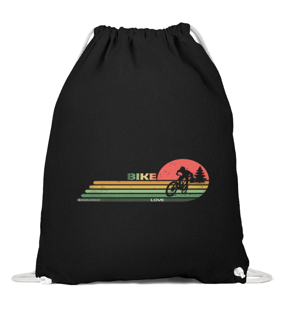 Mountain Bike | Baumwoll Gymsac in Schwarz von Rad&Rucksack