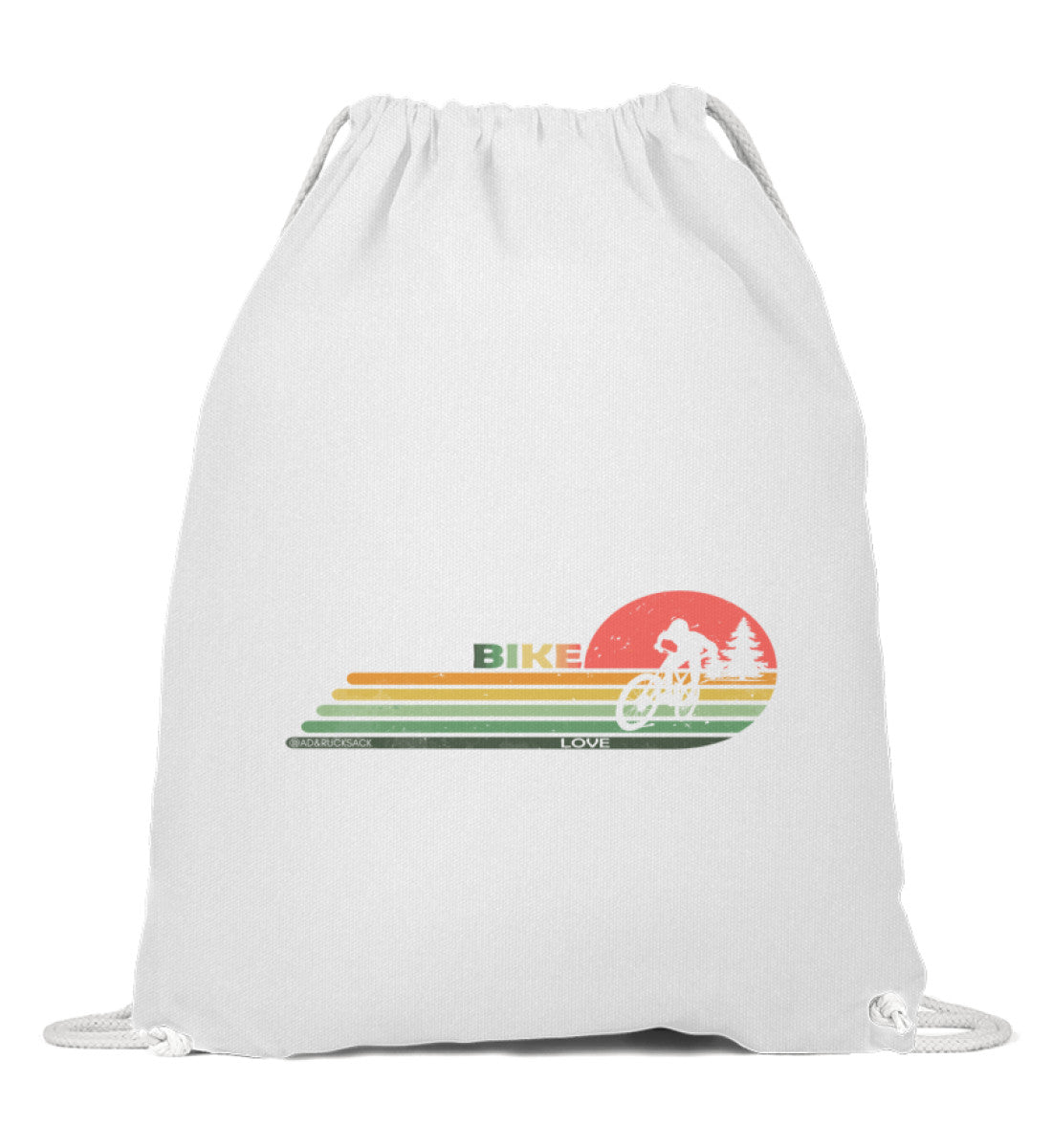 Mountain Bike | Baumwoll Gymsac in White von Rad&Rucksack