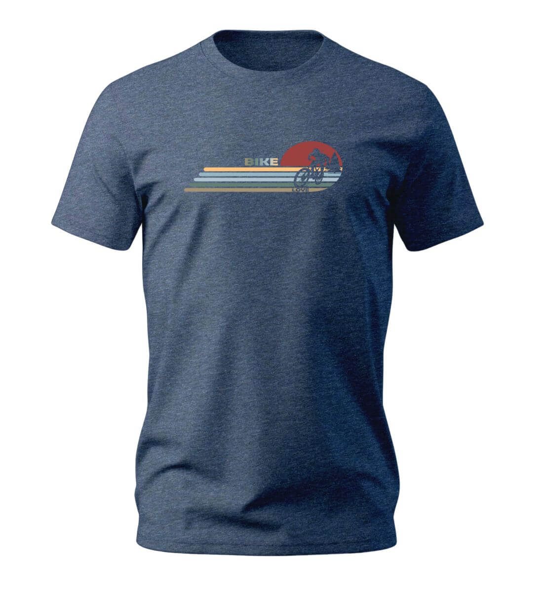 Mountain Bike | Herren Premium Organic T-Shirt in Dark Heather Blue von Rad&Rucksack