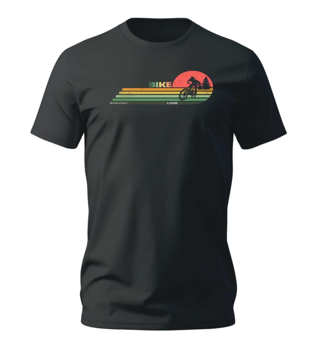 Mountain Bike Bio T-Shirt Herren in Schwarz – Produktbild (100% Bio-Baumwolle) von Rad&Rucksack