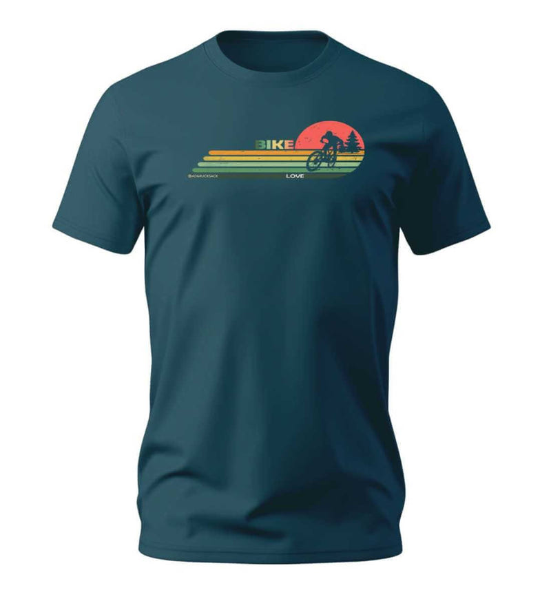 Mountain Bike T-Shirts Herren in Blaugrün (Stargazer) – Produktbild (100% Bio-Baumwolle) von Rad&Rucksack