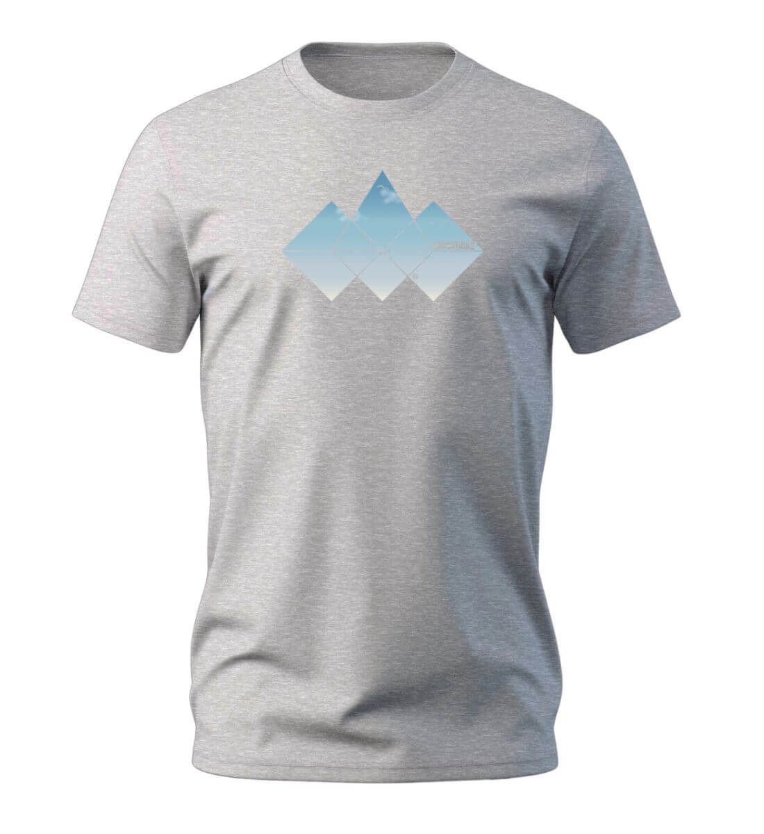 Mountain | Herren Premium Organic T-Shirt in Heather Grey von Rad&Rucksack