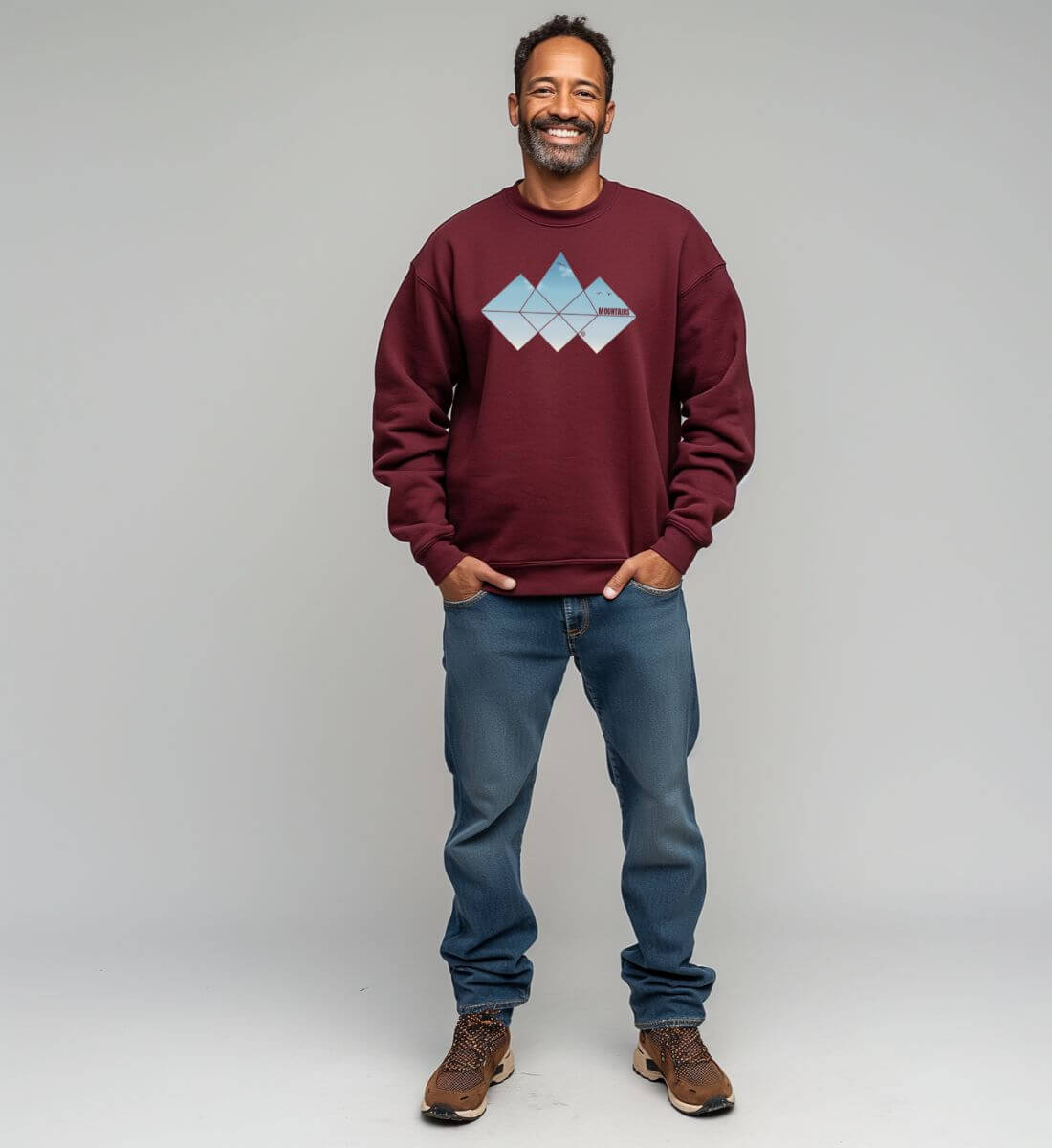 Mountain | Unisex Organic Pullover von Rad&Rucksack - weitere Modelansicht 2