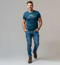 Outdoor T-Shirt Mountainbike Herzschlag – Modelbild (100% Bio-Baumwolle) von Rad&Rucksack