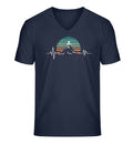 Mountainbike Herzschlag | Herren V-Neck Premium Organic T-Shirt