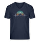 Mountainbike Herzschlag | Herren V-Neck Premium Organic T-Shirt
