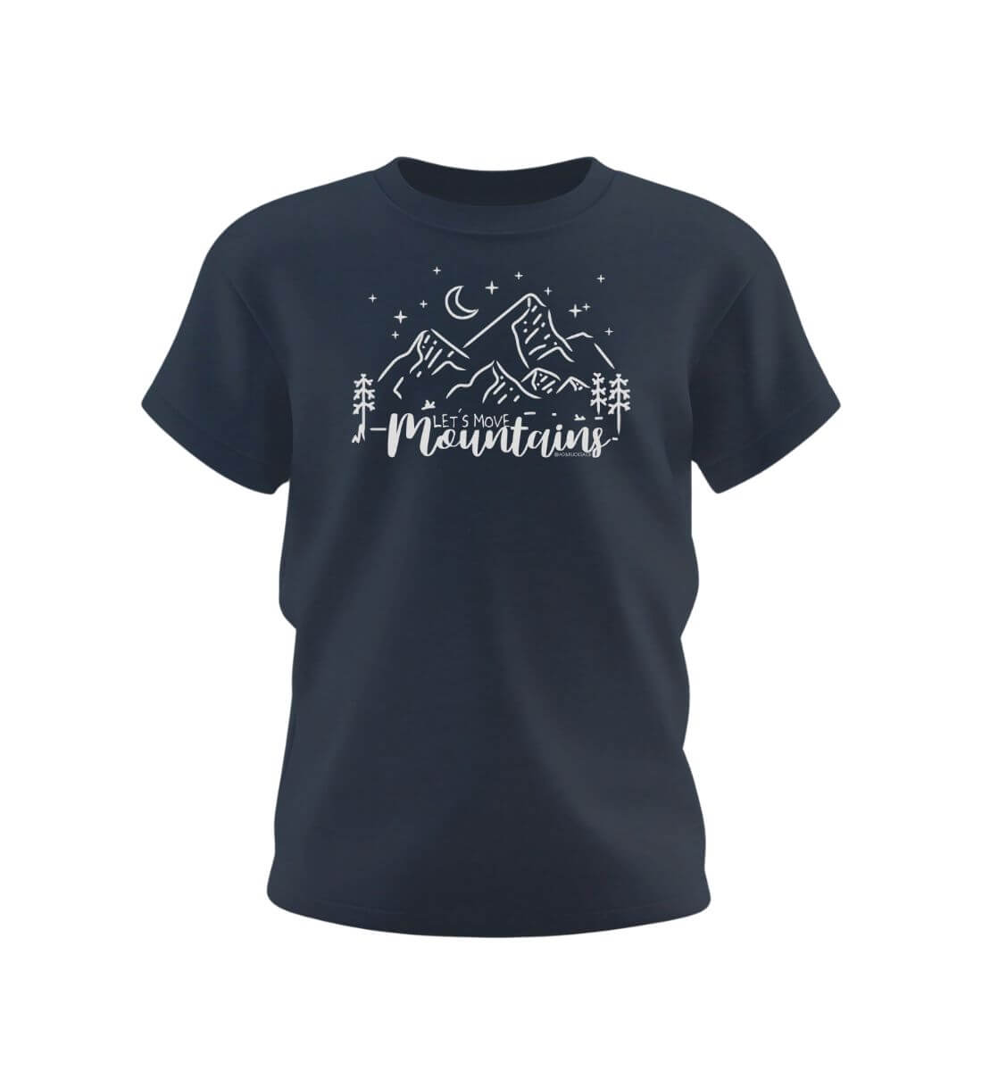Move Mountains Kids | Kinder Premium Organic T-Shirt in French Navy von Rad&Rucksack