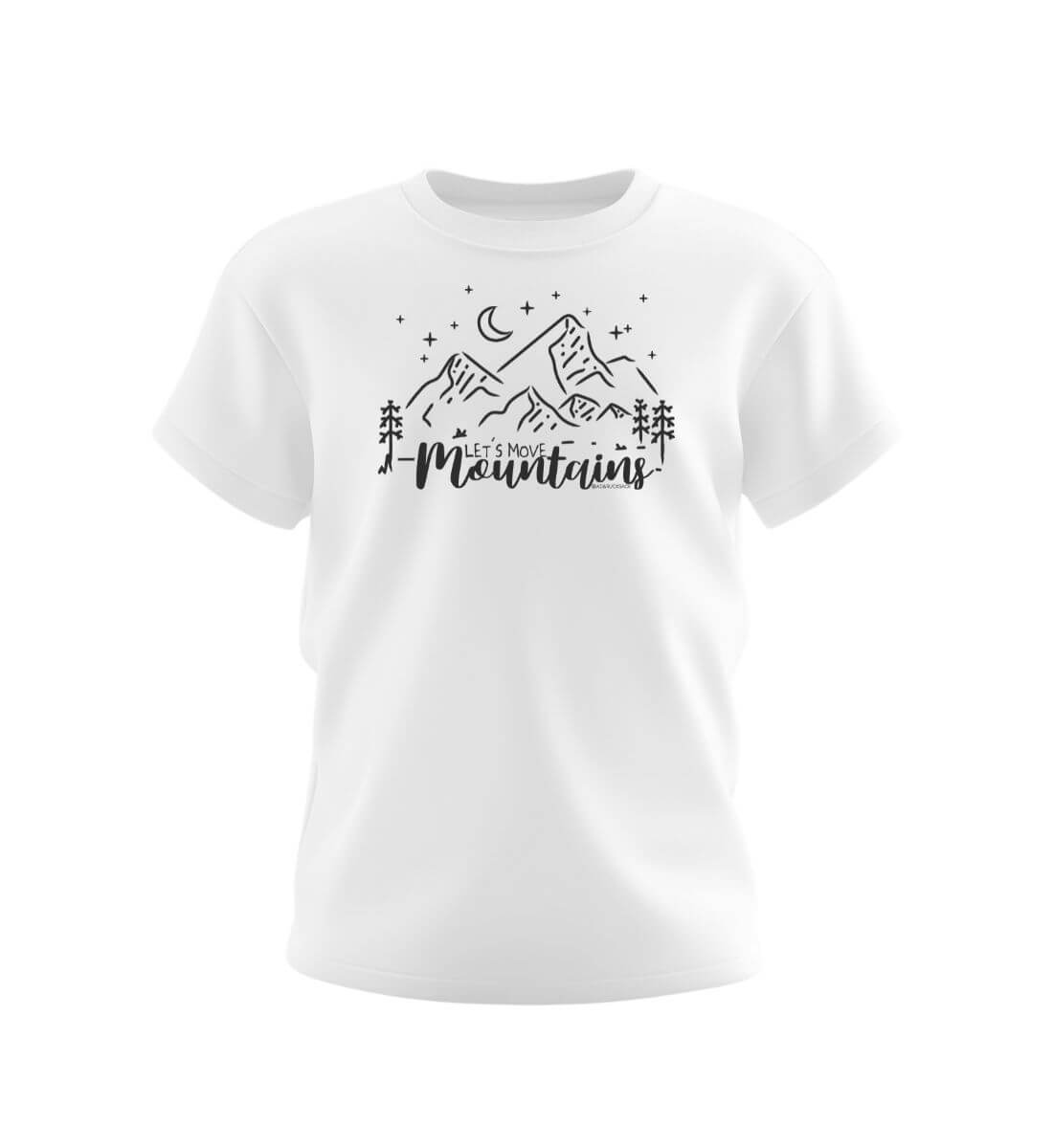 Move Mountains Kids | Kinder Premium Organic T-Shirt in White von Rad&Rucksack