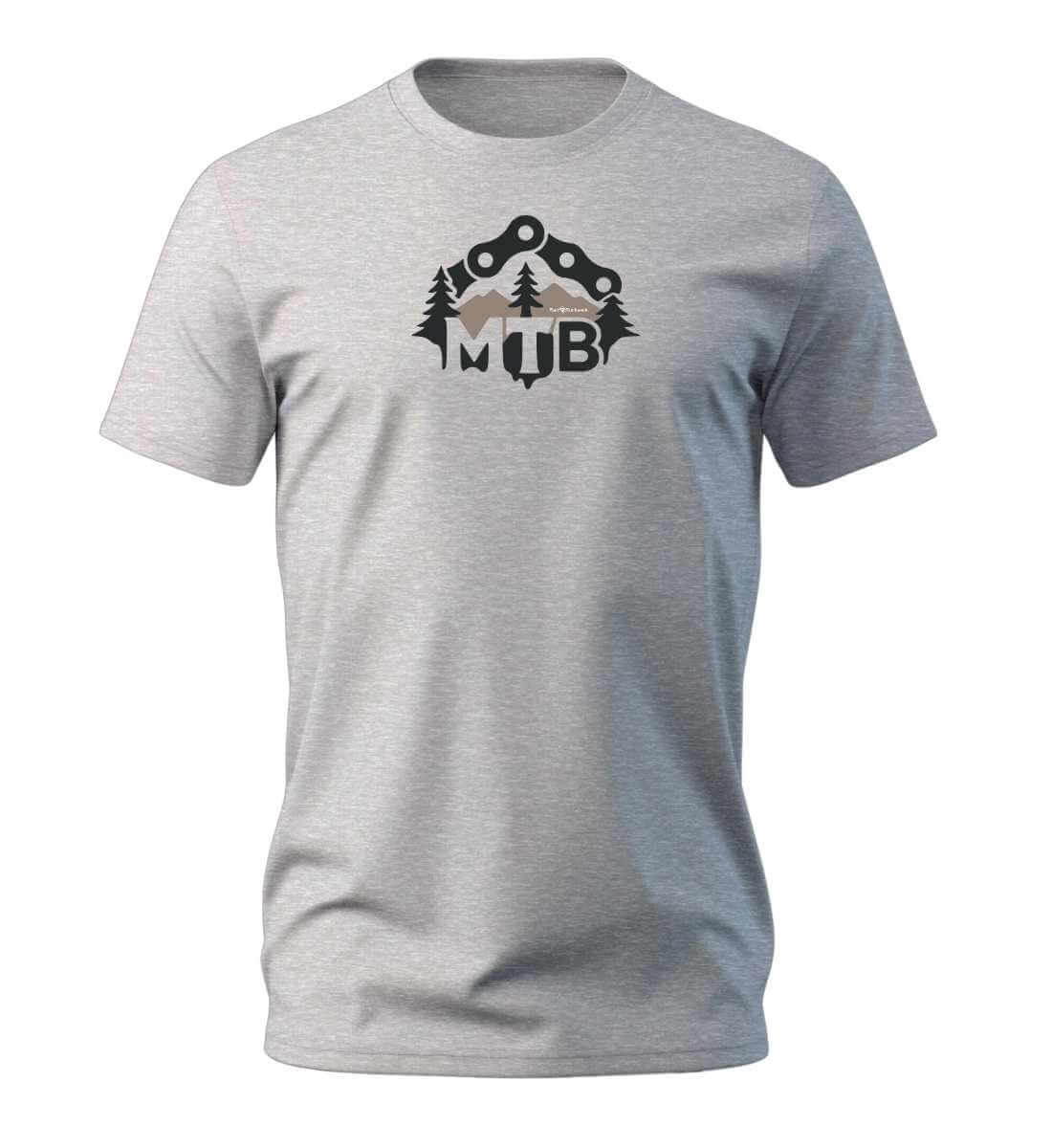 MTB | Herren Premium Organic T-Shirt in Heather Grey von Rad&Rucksack