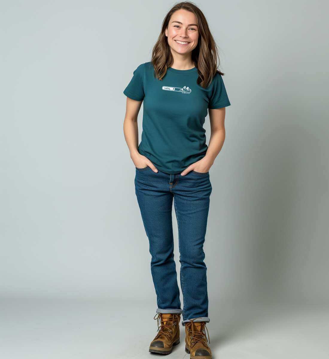 MTB Loading | Damen Premium Organic T-Shirt von Rad&Rucksack - am Model präsentiert