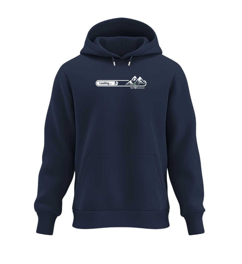 MTB Loading | Unisex Organic Hoodie in French Navy von Rad&Rucksack