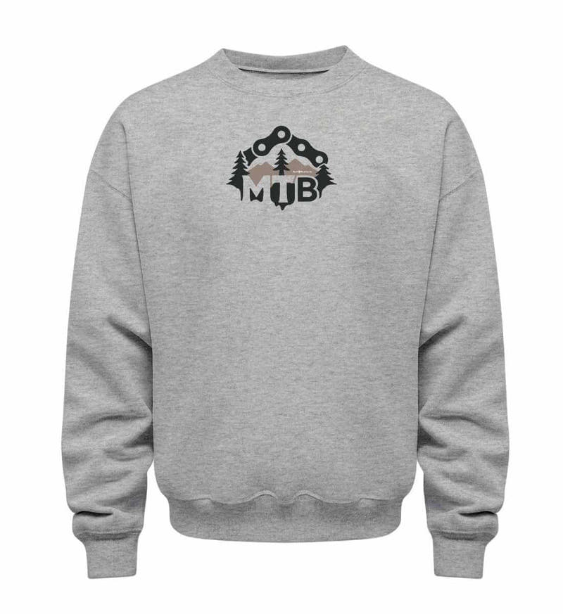 MTB | Unisex Organic Pullover in Heather Grey von Rad&Rucksack
