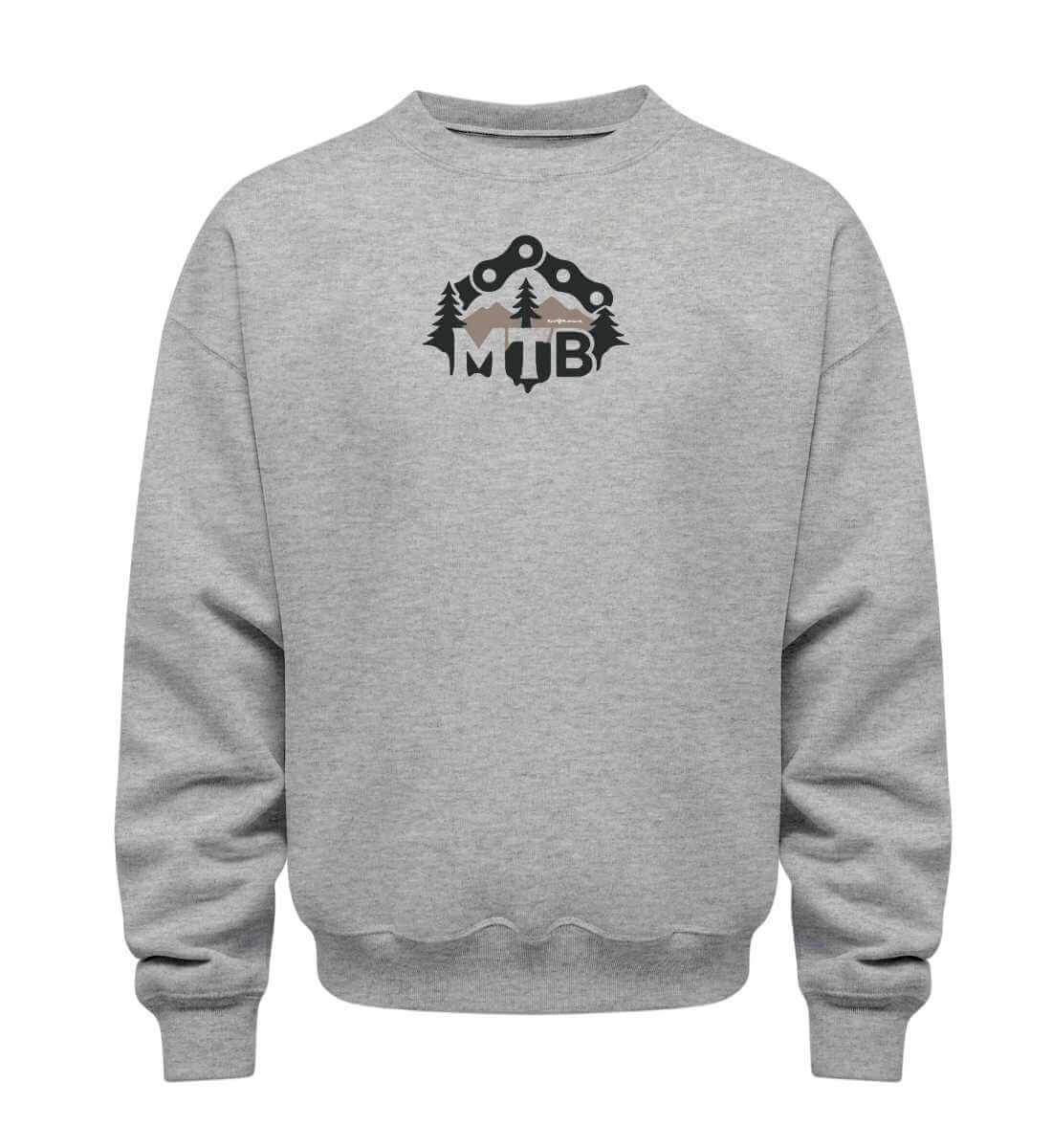 MTB | Unisex Organic Pullover in Heather Grey von Rad&Rucksack