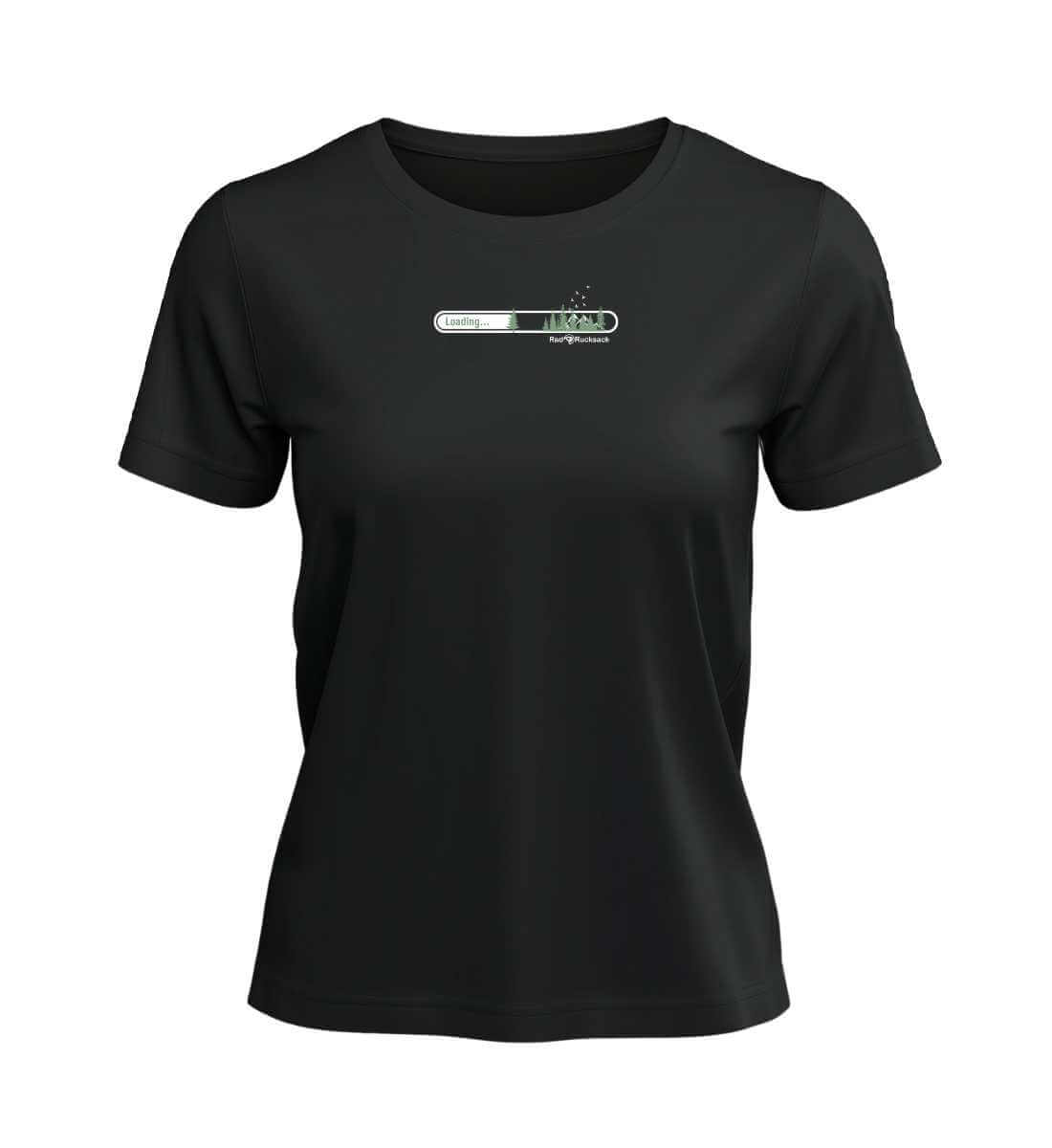 Natur Loading | Damen Premium Organic T-Shirt in Black von Rad&Rucksack