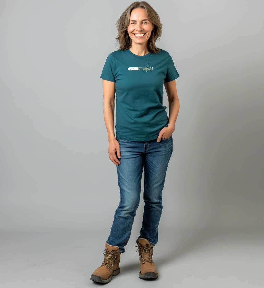 Natur Loading | Damen Premium Organic T-Shirt von Rad&Rucksack - Detailansicht