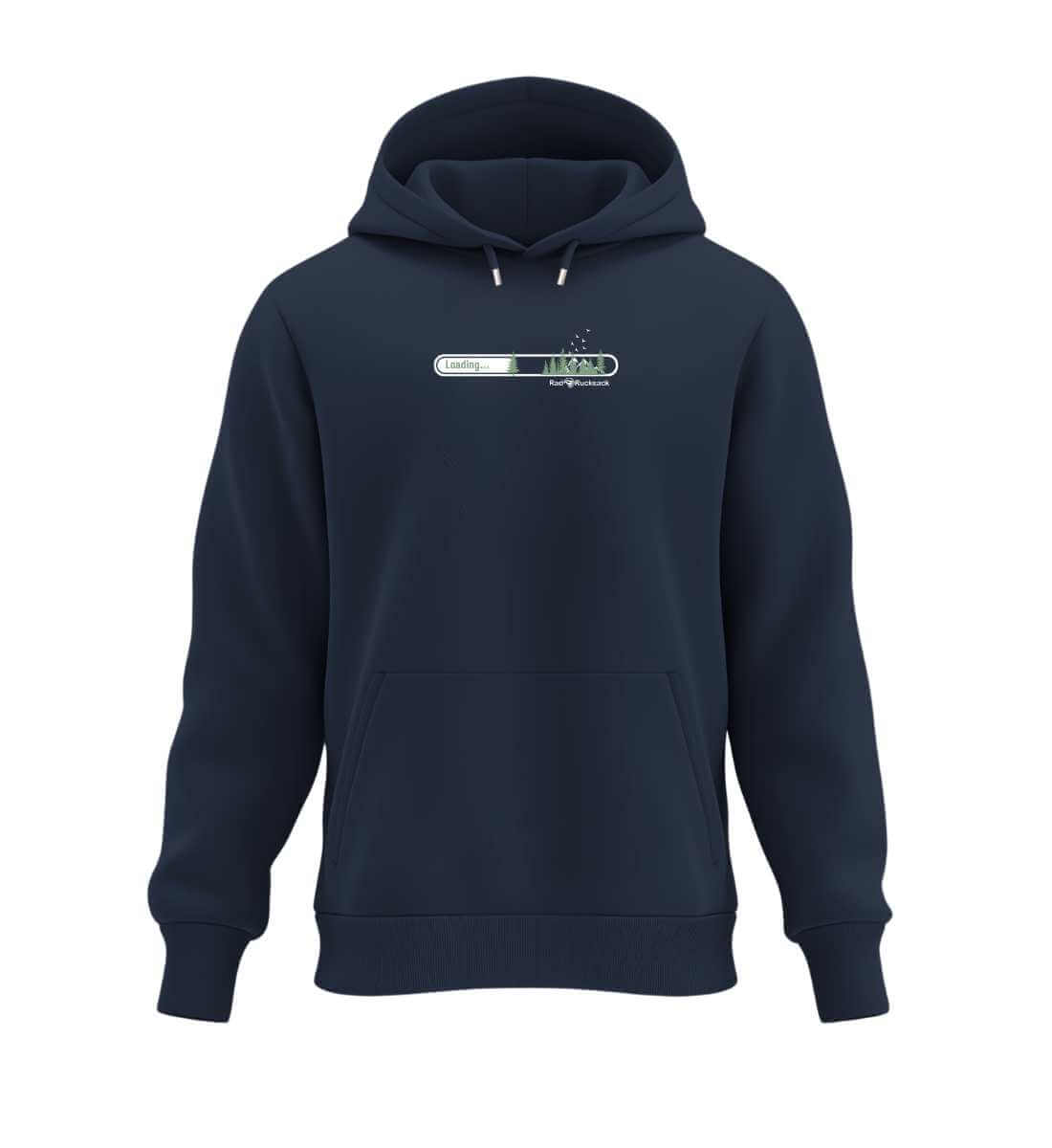 Natur Loading | Unisex Organic Hoodie in French Navy von Rad&Rucksack