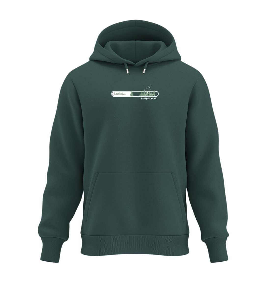 Natur Loading | Unisex Organic Hoodie in Glazed Green von Rad&Rucksack