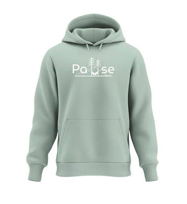 Natur Pause Hoodie in Salbeigrün (Aloe) – Produktbild (350 g/m² Bio-Baumwolle) von Rad&Rucksack