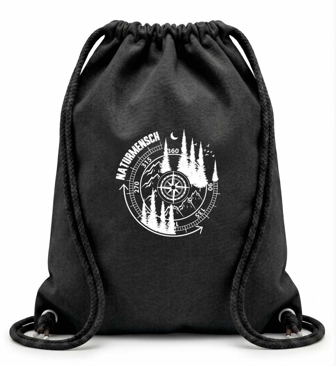 Naturmensch | Baumwoll Gymsac in Black von Rad&Rucksack