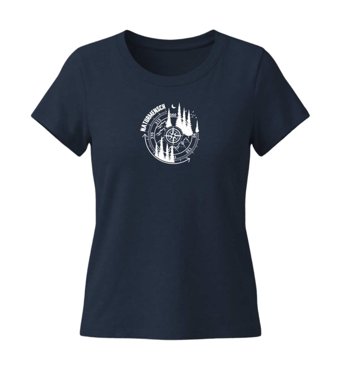 Naturmensch | Damen Premium Organic T-Shirt (Fitted) in French Navy von Rad&Rucksack