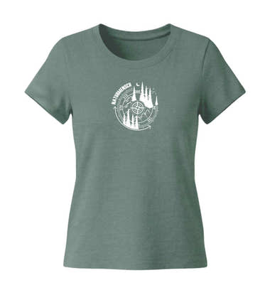 Naturmensch T-Shirt Damen Tailliert in Meeresgrün (Green Bay) – Produktbild (155 g/m² Bio-Baumwolle, tailliert) von Rad&Rucksack