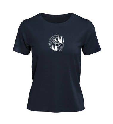 Naturmensch T-Shirt Damen in Dunkelblau (French Navy) – Produktbild (100% Bio-Baumwolle) von Rad&Rucksack