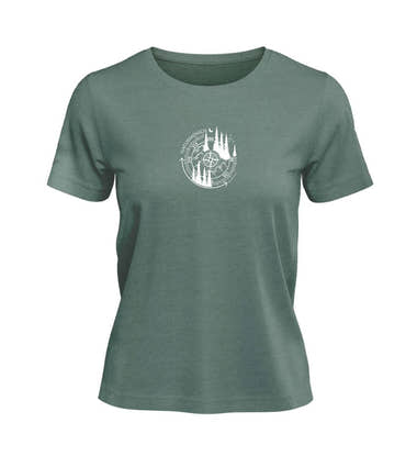 Naturmensch T-Shirt Damen Meeresgrün (Green Bay) – Produktbild (100% Bio-Baumwolle) von Rad&Rucksack