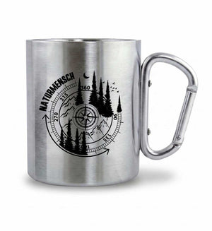 Naturmensch | Edelstahltasse mit Karabinergriff