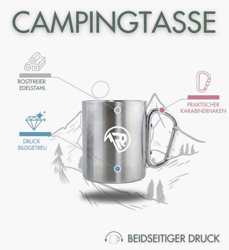 Naturmensch | Edelstahltasse mit Karabinergriff von Rad&Rucksack - weitere Modelansicht 2
