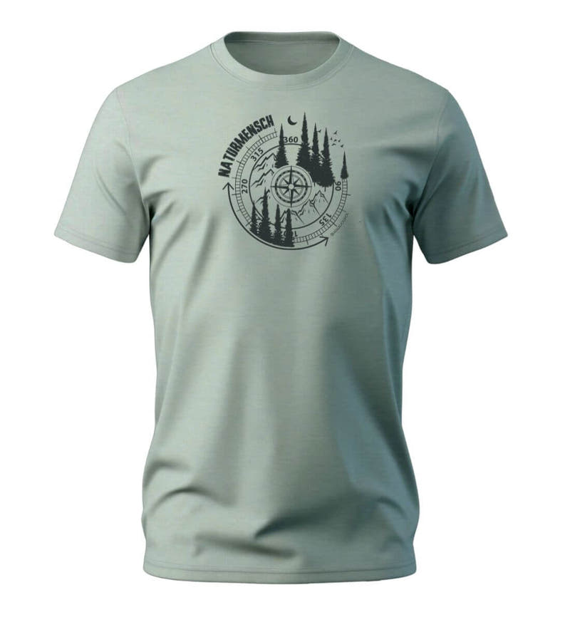 Naturmensch | Herren Premium Organic T-Shirt in Aloe von Rad&Rucksack