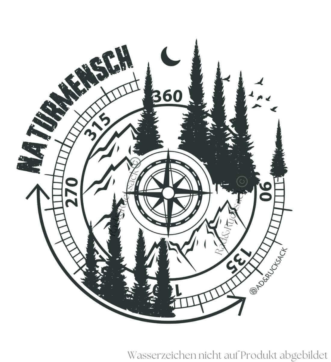 Naturmensch | Herren Premium Organic T-Shirt von Rad&Rucksack - Detailansicht