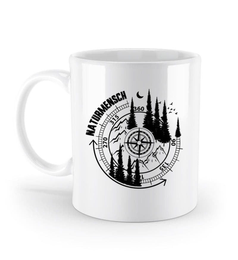 Naturmensch | Kaffeetasse in Weiß von Rad&Rucksack