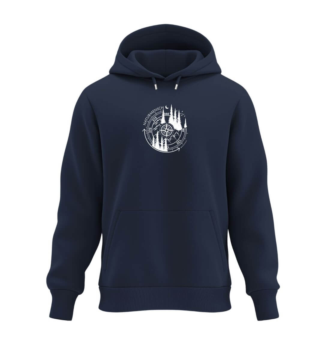 Naturmensch | Unisex Organic Hoodie in French Navy von Rad&Rucksack