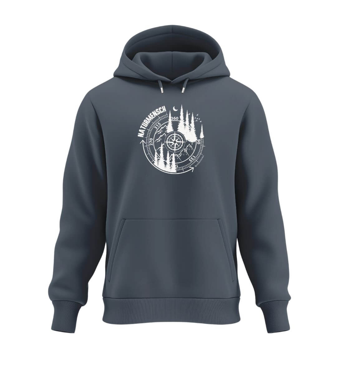 Naturmensch | Unisex Organic Hoodie in India Ink Grey von Rad&Rucksack